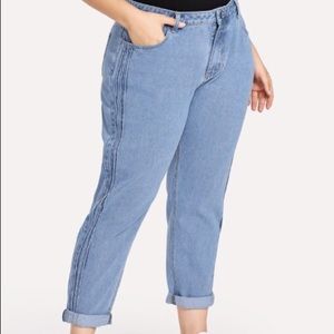 SHEIN Stitch Side Line Jeans